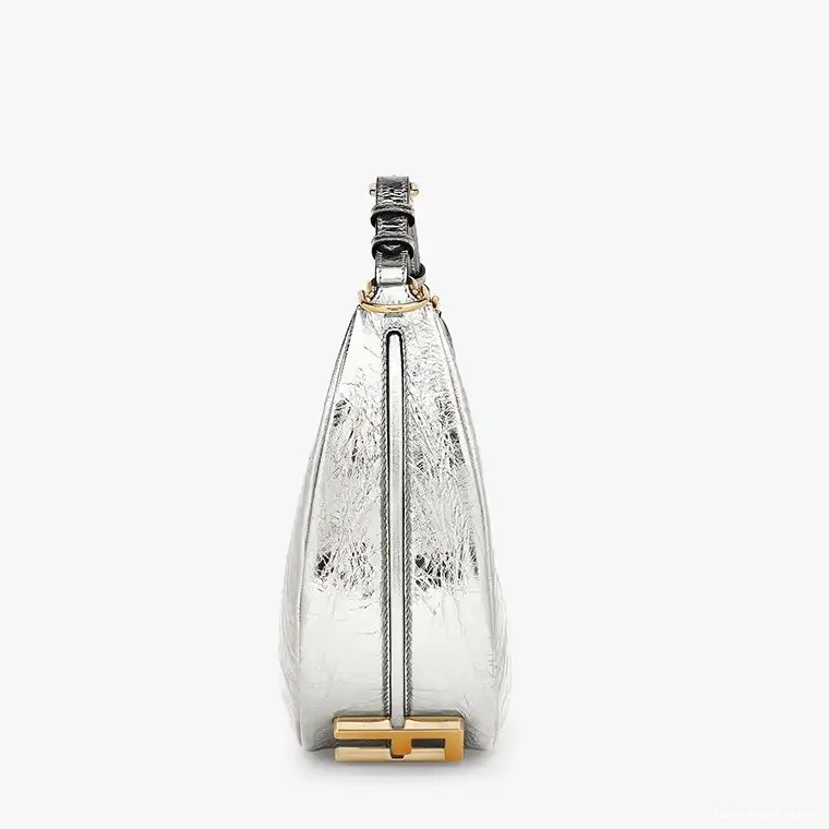 Affordable Hobo Silver Fendi In Bag Fendigraphy Calf Leather Small 0622